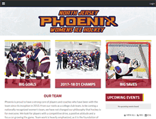 Tablet Screenshot of njphoenixhockey.com